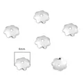 Set mit 6 mm silbernen blumenförmigen Perlen-Abstandshaltern für die DIY-Schmuckherstellung - 10 Stück/Packung (6mm) / Silber (#04 Stil Dickes Silber)