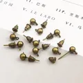 Kugel-Ohrstecker aus Bronze mit Schlaufen für DIY-Schmuckherstellung - 3mm (50er Pack) / Antikbronze