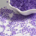 Tiny purple dyed-core glass seed beads for DIY jewelry making and craft supplies - Violet