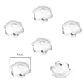7mm silberfarbene Blumen-Perlenkappen und Abstandshalter für DIY-Schmuckherstellung Zubehör - 10 Stk./Packung (8mm) / Silber (#04 Stil Dickes Silber)