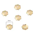 6mm 14k goldfarbene Blumen-Abstandsperlen für DIY-Armbänder und Halsketten Basteln - 10 Stück/Packung (6mm) / Gold (#04 Stil 14K Vergoldet)