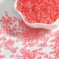 High-quality 2-4mm pink red core-dyed glass seed beads for DIY jewelry making material - Orange Red