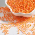 High-quality 2-4mm orange core-dyed glass seed beads for DIY jewelry making crafts - Orange