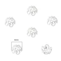 Silberne Blumen-Perlenkappen 6 mm für DIY-Schmuckherstellung - 10 Stück/Packung (6mm) / Silber (#05 Stil Dickes Silber)