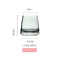 Vaso de whisky gris humo con fondo de burbujas, variante de estilo nórdico de 300 ml - 300ml / Taza Trapezoidal de Burbujas Gris Humo
