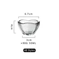 Style 48: 50ml Japanese hammered texture crystal glass cup for sake and tea tasting - Style 48 (Tea Cup) / 50ml