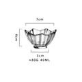 Handcrafted Japanese style hammered crystal glass wine cup, 40ml capacity, 7cm diameter - Style 49 (Tea Cup) / 40ml