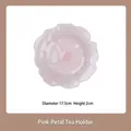 Eleganter rosa Keramik-Tee-Unterteller in Blütenform, 17,5 cm Durchmesser für Snacks - Rosa