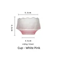 Frosted heat-resistant glass tea cup featuring a pink gradient and wavy rim, 55ml SKU - Cup Only (Without Saucer) / Matte Pink