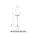Pink crystal red wine glass with angled rim 500ml capacity specifications - Single Piece / Flamingo Pink (Slanted Mouth)