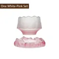 Elegant pink gradient heat-resistant glass tea cup set with matching textured coaster - Cup and Saucer Set / Matte Pink