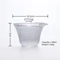 Tasse à thé gaiwan en verre texturé motif bambou avec couvercle et 180ml de capacité - Gaiwan en Bambou Seul / Transparent