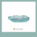 Elegant blue frosted glass ice coaster with irregular ice-rim design for tea cups - Single Coaster / Matte Blue