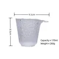 Pichet à thé en verre transparent texturé bambou, capacité 170 ml avec dimensions - Pichet à Thé en Bambou Seul / Transparent