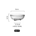 Japanese hammer pattern glass teacup bowl 65ml capacity and 8cm diameter style 57 - Style 57 (Tea Cup) / 65ml