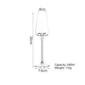 Elegant 240ml lead-free crystal glass champagne flute with detailed dimensions - Apple Shaped Champagne Glass Transparent / 1 Piece