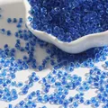 Premium 2-4mm dark blue dyed core glass seed beads for DIY jewelry making crafts - Sapphire Blue