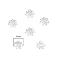 Silberne hohle Blumen-Abstandshalter-Perlenkappen für die DIY-Schmuckherstellung, 6mm - Modell #06 / 10 Stück/Packung (6mm) / Silber