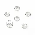 Set aus 6 mm silbernen blumenförmigen Schmuck-Zwischenperlen für DIY-Accessoires - Modell #07 / 10 Stück/Packung (6mm) / Silber