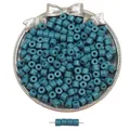 Türkisblaue zylindrische Acrylperlen für professionelle DIY-Schmuckherstellungstools - Tintenblau