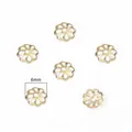 Set aus 6mm 14k vergoldeten Blumen-Abstandshalter-Perlen für DIY Schmuckherstellung - Modell #07 / 10 Stück/Packung (6mm) / Gold