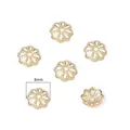 8mm 14k vergoldete Blumen-Abstandshalter für DIY-Schmuckherstellung von Armbändern - Modell #07 / 10 Stk./Packung (8mm) / Gold