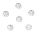 Silberne Blumen Filigran Perlenkappen für handgefertigtes DIY Schmuckzubehör Zubehör - Modell #08 / 10 Stück/Packung (6mm) / Silber