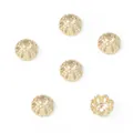 6er-Set 14k vergoldete filigrane Blumen-Perlenkappen für die DIY-Schmuckherstellung - Modell #08 / 10 Stück/Packung (6mm) / Gold