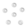 Silberne Blumen-Perlenabstandshalter für DIY-Schmuckzubehör - Spiral-Blütenblatt-Stil (#11款) / 10 Stk./Packung (8mm) / Silber (Dick Versilbert)