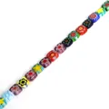 Colorful handmade flat square millefiori glass beads for DIY necklace and jewelry making - Multicolor Flat Square Style (6x6mm)