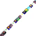 Vibrant assorted handmade millefiori flat square glass beads for DIY jewelry making - Multicolor Flat Square Style (8x8mm)