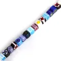 Vibrant colorful square Millefiori glass beads for creative DIY jewelry making projects - Multicolor Square Style (6x6mm)