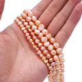 Natural high luster irregular pink freshwater pearl strands for DIY jewelry making - 10 Pieces/Pack (4-5mm) / Pink