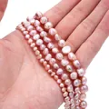 Natural high-luster pink side-drilled freshwater pearls for DIY jewelry making. - 10 Pieces/Pack (4-5mm) / Purple