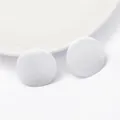 Zwei weiße runde Filzkreise aus Vliesstoff für DIY-Haarschmuck und Bastelbedarf - Rund / 30mm (10 Stück/Packung) / Weiß
