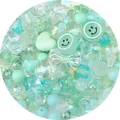 Assorted mint green and clear acrylic beads for DIY handmade jewelry making and crafts - 30g Pack / Green