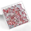 8mm dual-color jelly bubble round beads for DIY jewelry in a square transparent box - 8mm (Approx. 50 Pieces/Pack) / Light Red Blue Double Color Jelly Bubble