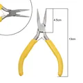 Professional needle-nose pliers with yellow handles for jewelry DIY, 13cm total length - Smooth Needle Nose Pliers (#48)