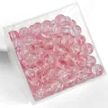 8mm pink jelly bubble round beads in a clear box for DIY jewelry making accessories - 8mm (Approx. 50 Pieces/Pack) / Pink Jelly Bubble