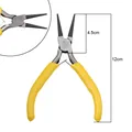 12cm professional jewelry needle nose pliers with yellow non-slip handles for DIY - Double Round Pliers (#47)