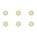 Six 14K gold filled snowflake flower spacer beads for DIY bracelets and necklaces making - 10pcs/Pack (Hole 1.5mm) / 14K Gold Snowflake (4.5mm)