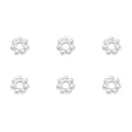 Silver plated snowflake flower spacer beads for DIY handmade jewelry necklace accessories - 10pcs/Pack (Hole 1.5mm) / Silver Plated Snowflake (4.5mm)