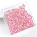 High quality 8mm pink gradient jelly bubble round loose beads for DIY jewelry making crafts - 8mm (Approx. 50 Pieces/Pack) / Pink Purple Gradient Jelly Bubble