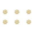 Six pieces of 14K gold filled snowflake spacer beads for DIY jewelry and bracelet making - 10pcs/Pack (Hole 0.8mm) / 14K Gold Snowflake (4.5mm)