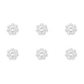 Silver snowflake flower spacer beads for DIY jewelry making and bracelet findings - 10pcs/Pack (Hole 0.8mm) / Silver Snowflake (4.5mm)