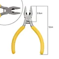 Professional 12cm needle-nose pliers with yellow non-slip handles for DIY jewelry making - Mini Combination Pliers (#42)