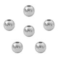 Glanzende zilveren roestvrijstalen ronde kralen voor het maken van DIY-sieraden - Ronde kralen / 8 mm (2 mm gat) verpakking van 20 stuks