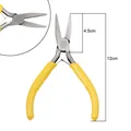 Jewelry needle-nose pliers with yellow anti-slip handles for DIY crafts - Flat Nose Pliers - Toothless (#40)