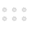 Premium silver snowflake flower shaped spacer beads for DIY jewelry making accessories - 10pcs/Pack (Hole 1.5mm) / Silver Snowflake (5.5mm)