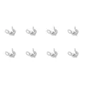 Silberne Edelstahl-Kalotten für DIY-Schmuckherstellung Zubehör Findings Set - Schnalle / 4x8mm 100 Stück/Packung